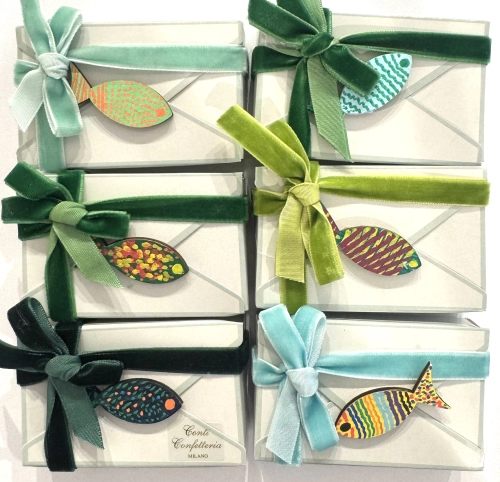 Mini degustazione verde con pesciolino in legno 