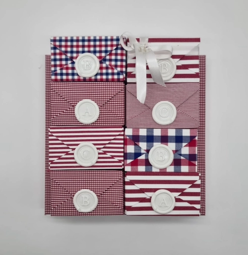 Mini degustazione in puro cotone fantasia bordeaux 